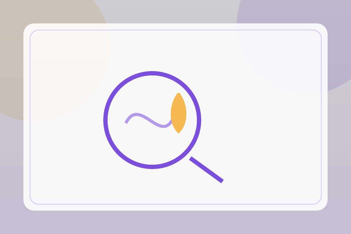 Diagnostic lab icon: magnifier, strand, porosity